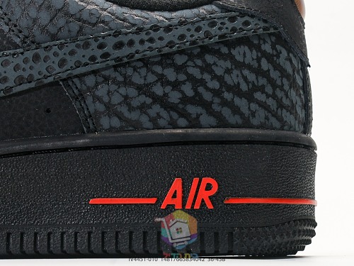נעלי Nike Air Force 1 Low '07 שחור עם הדפס אפור, תמונה 3