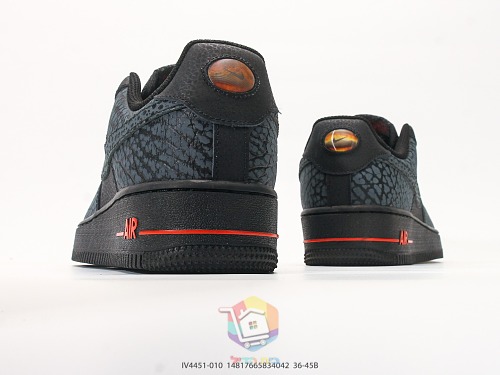 נעלי Nike Air Force 1 Low '07 שחור עם הדפס אפור, תמונה 4