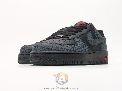 נעלי Nike Air Force 1 Low '07 שחור עם הדפס אפור, תמונה 5