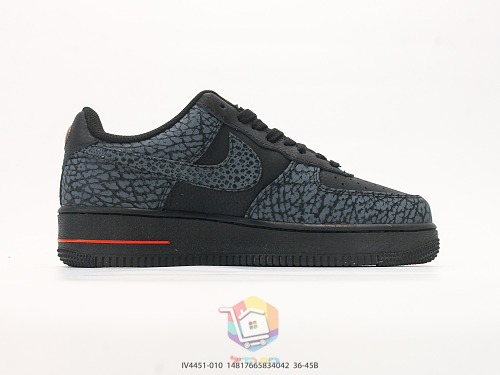 נעלי Nike Air Force 1 Low '07 שחור עם הדפס אפור, תמונה 8