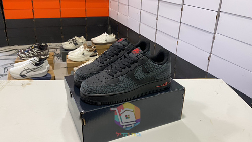 נעלי Nike Air Force 1 Low '07 שחור עם הדפס אפור, תמונה 9