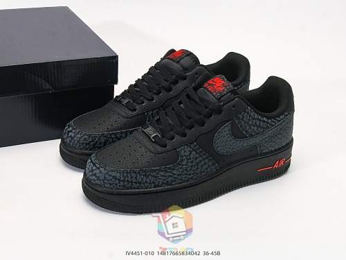 נעלי Nike Air Force 1 Low '07 שחור עם הדפס אפור, תמונה 10