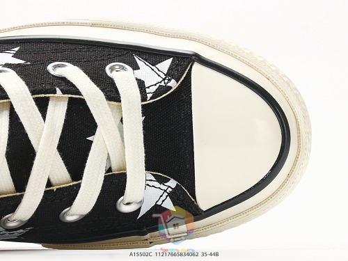 נעלי Converse Chuck Taylor All Star Archive Stars גבוהות, שחור או כחול כהה עם כוכבים, תמונה 3