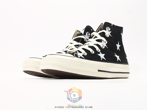 נעלי Converse Chuck Taylor All Star Archive Stars גבוהות, שחור או כחול כהה עם כוכבים, תמונה 6