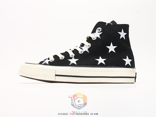 נעלי Converse Chuck Taylor All Star Archive Stars גבוהות, שחור או כחול כהה עם כוכבים, תמונה 9