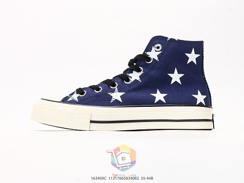נעלי Converse Chuck Taylor All Star Archive Stars גבוהות, שחור או כחול כהה עם כוכבים, תמונה 19