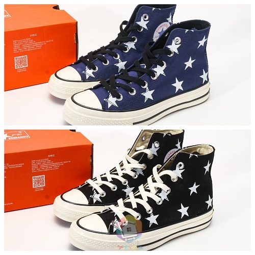 נעלי Converse Chuck Taylor All Star Archive Stars גבוהות, שחור או כחול כהה עם כוכבים, תמונה 21