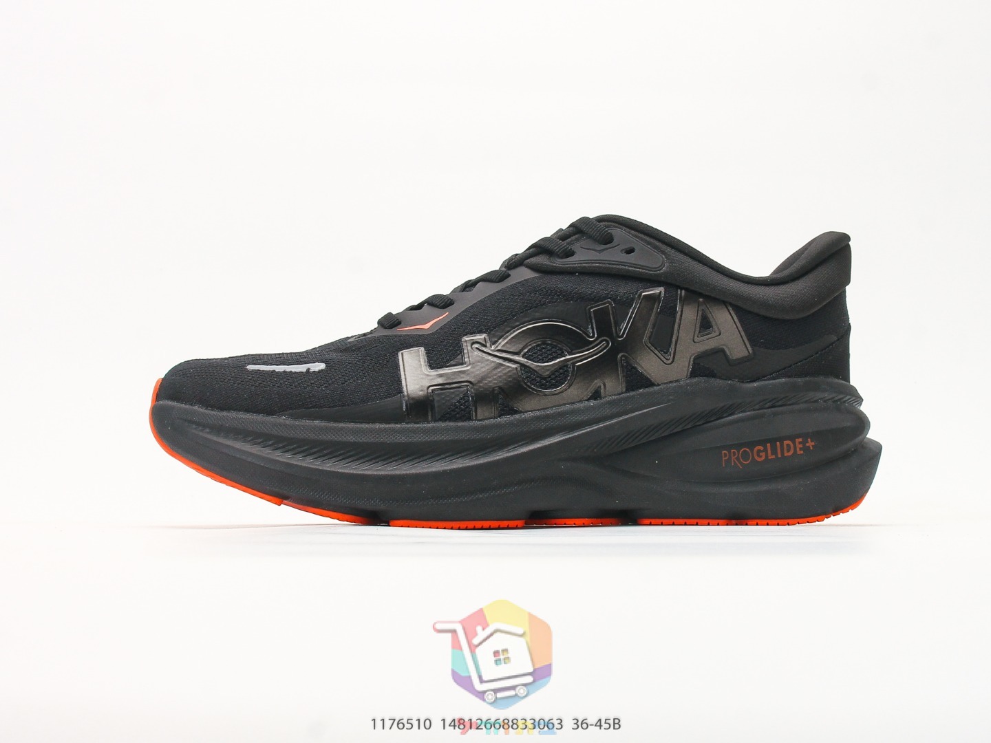 حذاء جري HOKA Clifton PRO، أسود وبرتقالي أو أسود وليلكي أو كريمي وأزرق أو كريمي وبني
