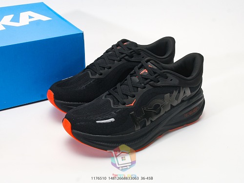 נעלי ריצה HOKA Clifton PRO, שחור-כתום, שחור-לילך, שמנת-כחול, שמנת-חום, תמונה 3