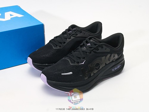 נעלי ריצה HOKA Clifton PRO, שחור-כתום, שחור-לילך, שמנת-כחול, שמנת-חום, תמונה 11