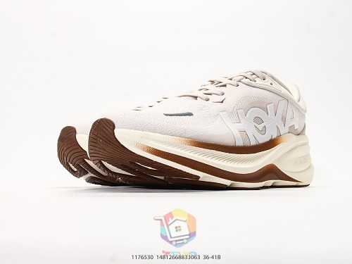 נעלי ריצה HOKA Clifton PRO, שחור-כתום, שחור-לילך, שמנת-כחול, שמנת-חום, תמונה 35