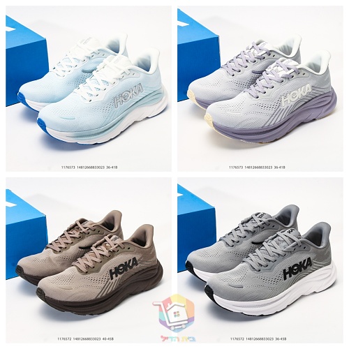 נעלי ריצה HOKA Clifton 11, אפור, חום, לילך, תכלת, תמונה 39