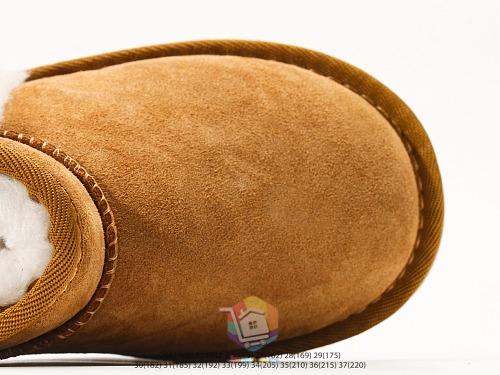 מגפוני UGG לילדים עם רוכסן ופרנזים, חום כהה או ערמון, תמונה 13