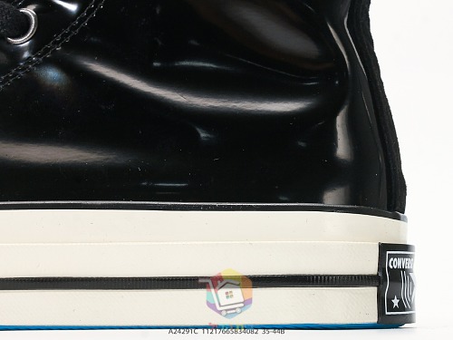 נעלי Converse Chuck 70 גבוהות בגימור שחור מבריק, תמונה 4