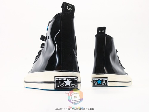 נעלי Converse Chuck 70 גבוהות בגימור שחור מבריק, תמונה 5
