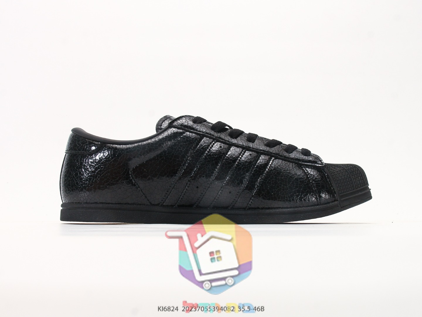 נעלי adidas Superstar Lo Pro, שחור, שחור עם פסים לבנים