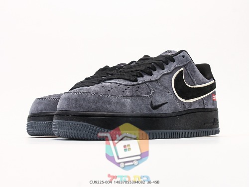 נעלי Nike Air Force 1 Low מזמש אפור עם לוגו Supreme 2
