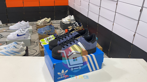 נעלי adidas Superstar מזמש כחול-סגול 9
