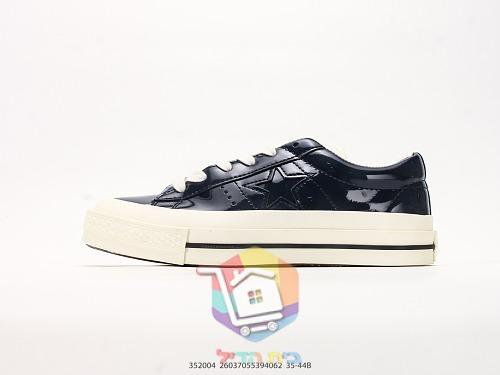 נעלי Converse One Star מעור לכה, כסף, תכלת, כחול כהה 9