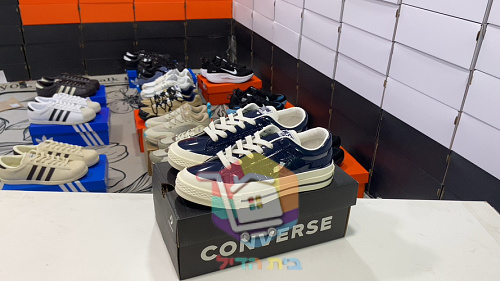 נעלי Converse One Star מעור לכה, כסף, תכלת, כחול כהה 10
