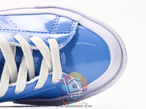 נעלי Converse One Star מעור לכה, כסף, תכלת, כחול כהה 12