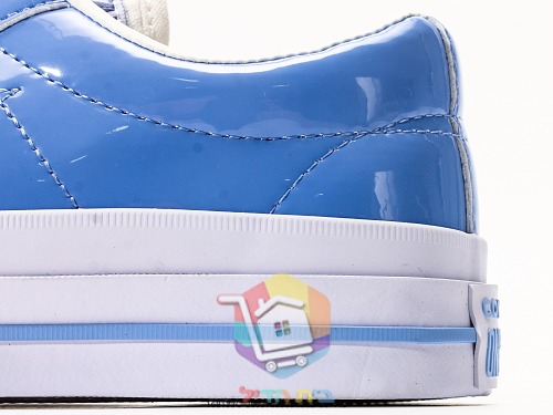 נעלי Converse One Star מעור לכה, כסף, תכלת, כחול כהה 13