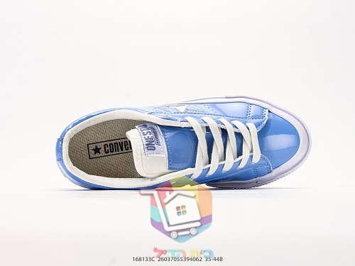 נעלי Converse One Star מעור לכה, כסף, תכלת, כחול כהה 17