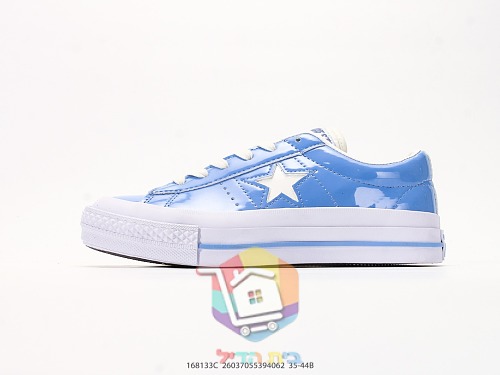 נעלי Converse One Star מעור לכה, כסף, תכלת, כחול כהה 19