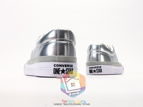 נעלי Converse One Star מעור לכה, כסף, תכלת, כחול כהה 24