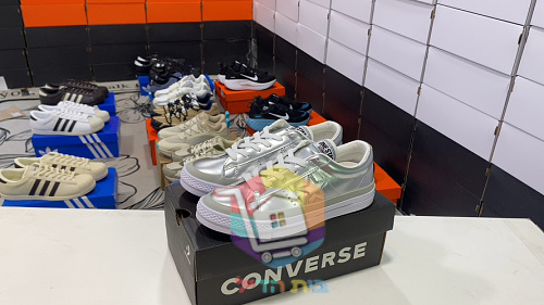 נעלי Converse One Star מעור לכה, כסף, תכלת, כחול כהה 30