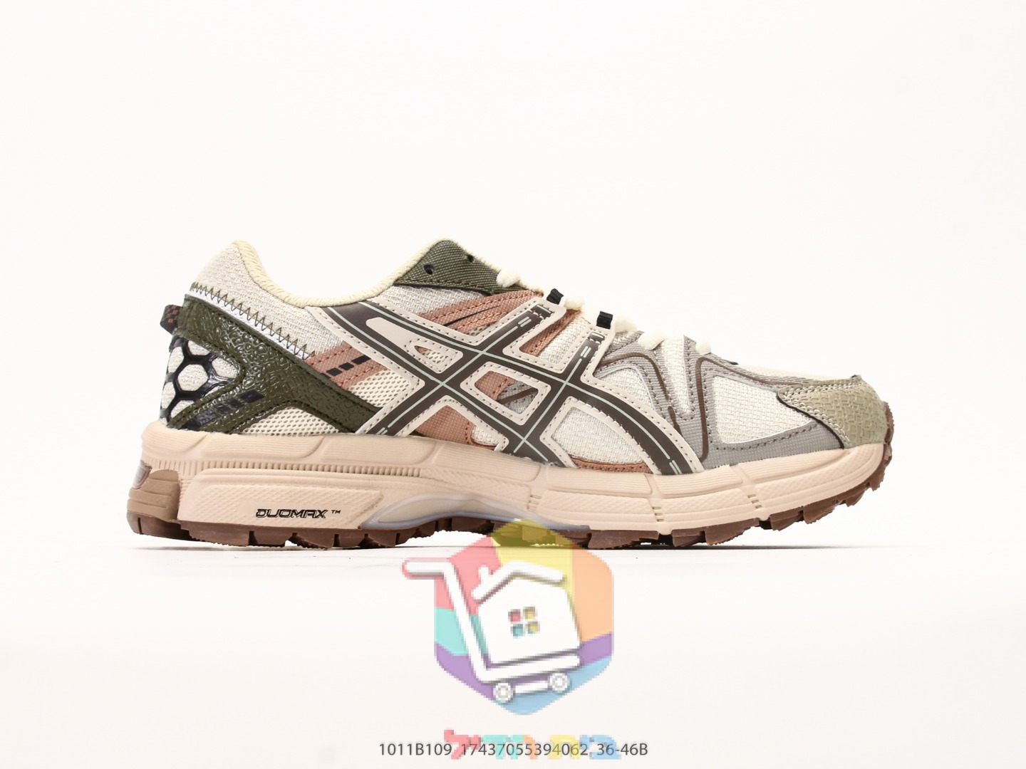 נעלי שטח ASICS Gel-Kahana 8, שמנת-חום, כחול-זהב