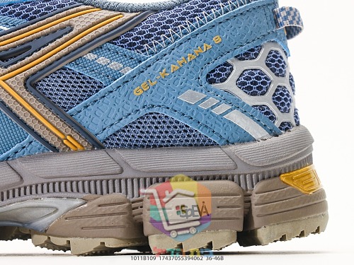נעלי שטח ASICS Gel-Kahana 8, שמנת-חום, כחול-זהב 3