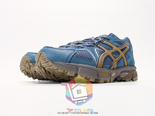 נעלי שטח ASICS Gel-Kahana 8, שמנת-חום, כחול-זהב 5