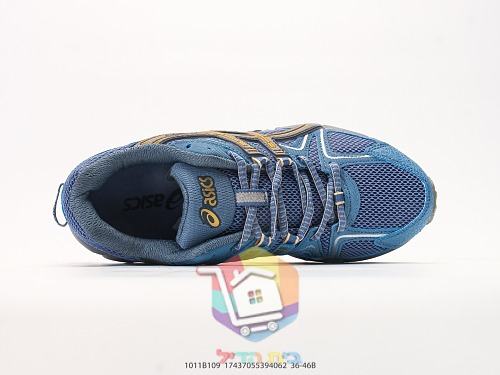 נעלי שטח ASICS Gel-Kahana 8, שמנת-חום, כחול-זהב 7