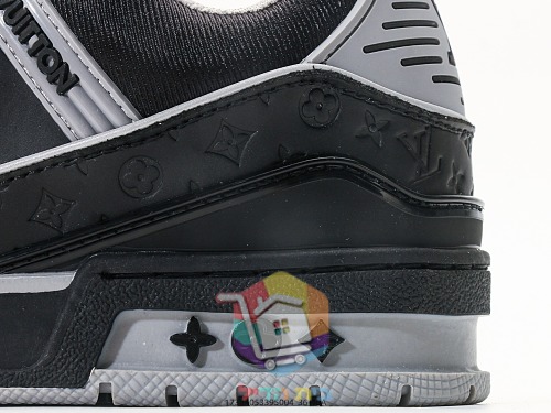 Louis Vuitton LV Trainer sneakers, tan suede or black and grey 4