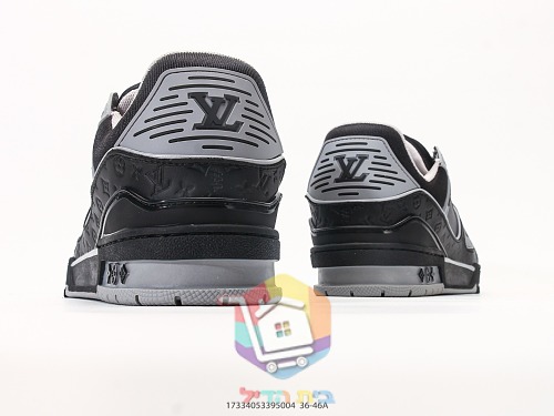 Louis Vuitton LV Trainer sneakers, tan suede or black and grey 5