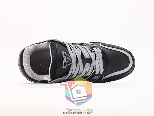 Louis Vuitton LV Trainer sneakers, tan suede or black and grey 8
