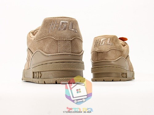 Louis Vuitton LV Trainer sneakers, tan suede or black and grey 15