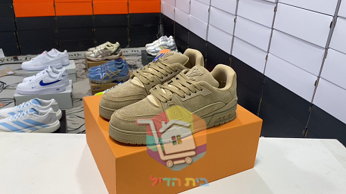 Louis Vuitton LV Trainer sneakers, tan suede or black and grey 20