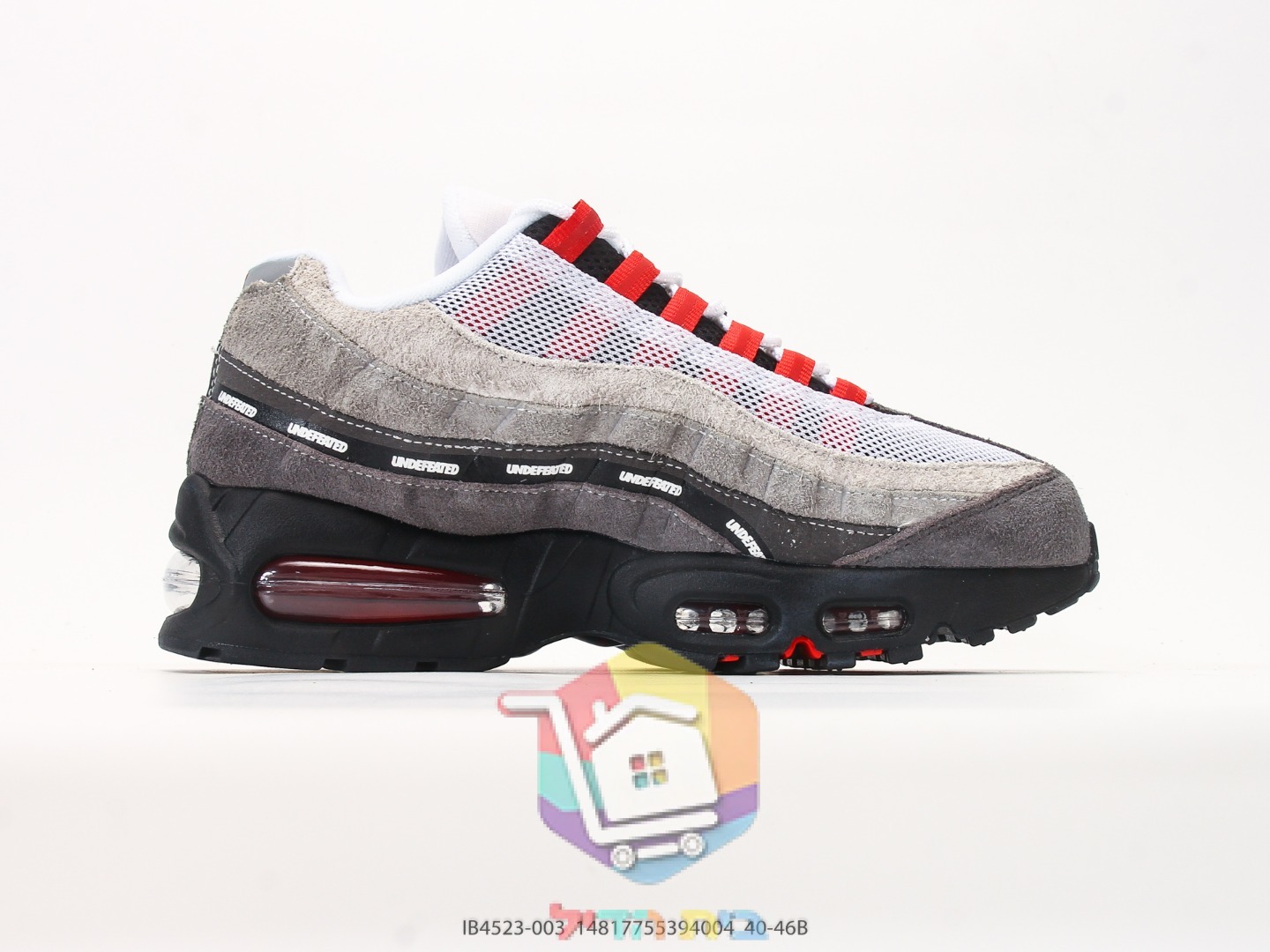 נעלי Undefeated x Nike Air Max 95, אפור ואדום
