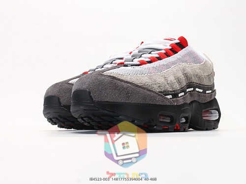 נעלי Undefeated x Nike Air Max 95, אפור ואדום 4