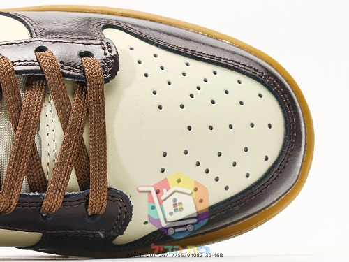 נעלי Nike Dunk Low, חום כהה ושמנת 1