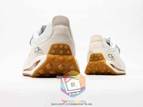 נעלי Descente בסגנון ריצה רטרו, שמנת וחום 4