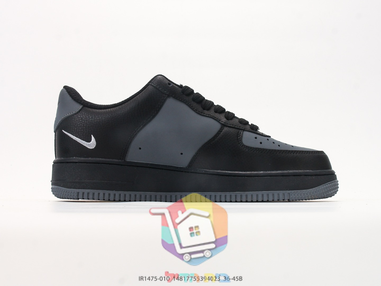 Ténis Nike Air Force 1 Low '07 LV8, preto e cinzento