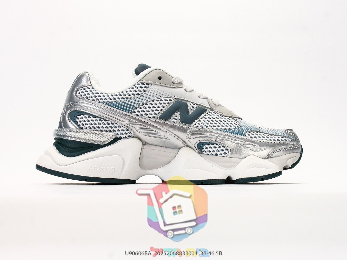 נעלי New Balance 9060 כסף וטורקיז כהה