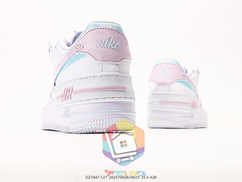 נעלי Nike Air Force 1 Shadow לבן, ורוד ותכלת 4