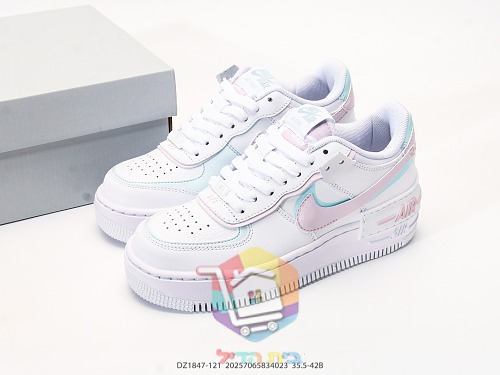 נעלי Nike Air Force 1 Shadow לבן, ורוד ותכלת 10