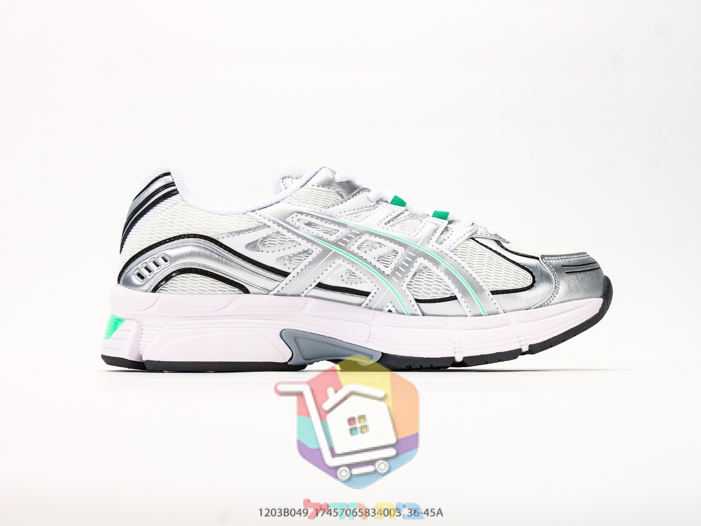 נעלי ASICS GEL-Stratus MC, לבן, כסף וירוק