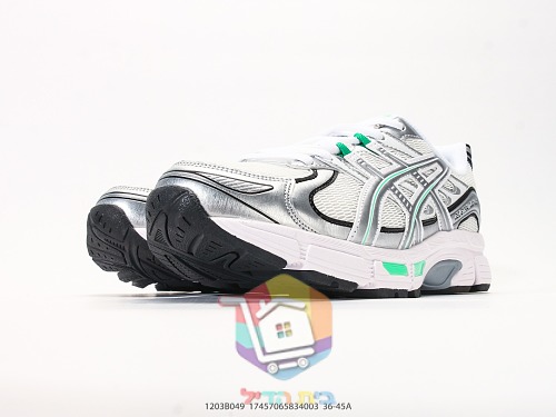 נעלי ASICS GEL-Stratus MC, לבן, כסף וירוק 5