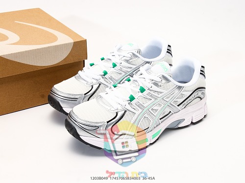 נעלי ASICS GEL-Stratus MC, לבן, כסף וירוק 10